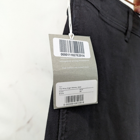 Everlane Skinny Jean Black The Way High Women Regular Stretch 5 Pocket NEW - Picture 9 of 12